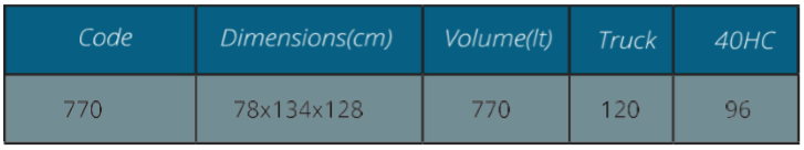 770 LT Steel Garbage Container With Plastic Lid