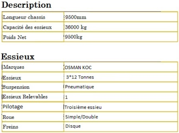 Semi remorque surbaissée